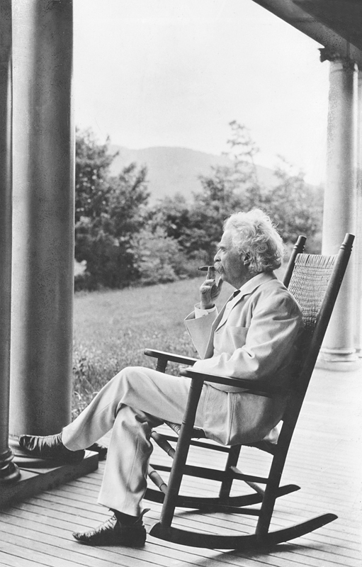twain on the porch